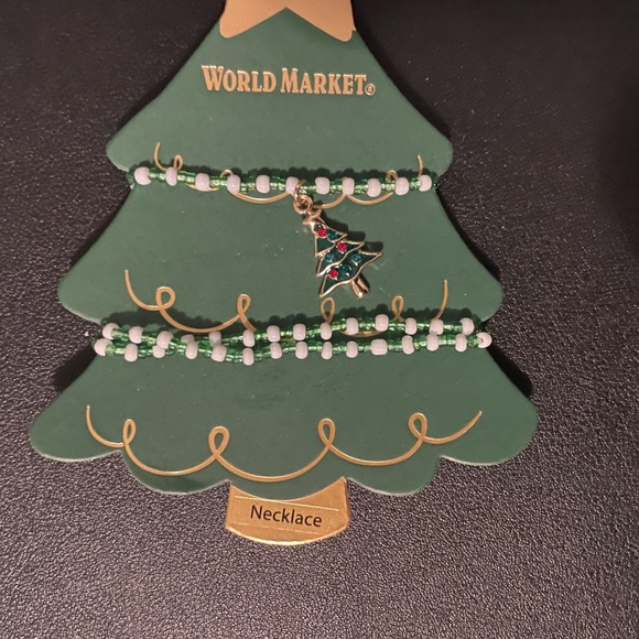 NWT WORLD MARKET CHRISTMAS NECKLACE BRACELETS HAIR HEADBAND LOT - Picture 4 of 5
